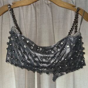 Retrofete Metallic Sequin Tank Top